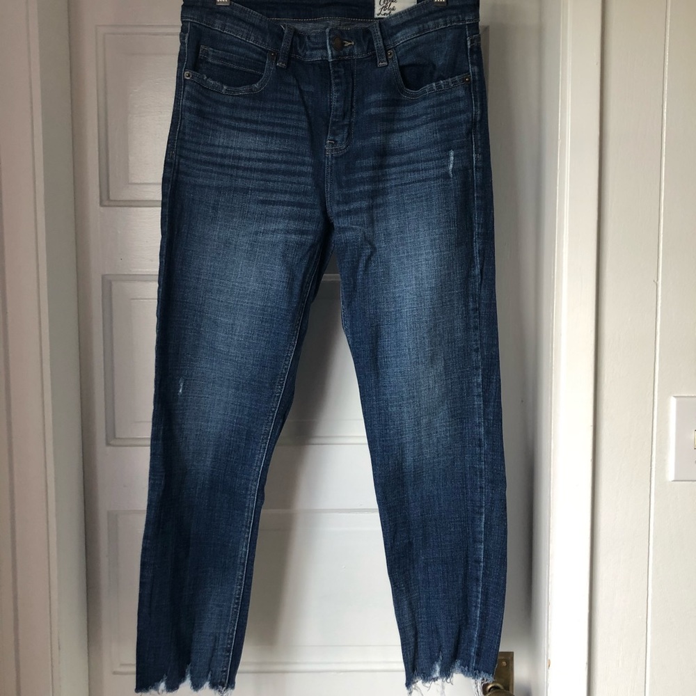Cosmic Blue Love crop jeans